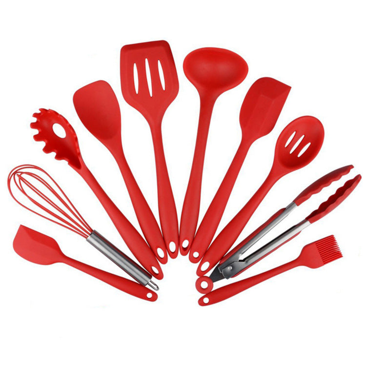 10-Piece Silicone Kitchen Utensil Set — Cook Clean. No Residue. No Wear.