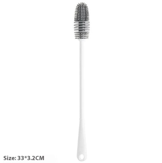 Silicone Bottle Brush — Deep Reach. No Scratches. No Odor.
