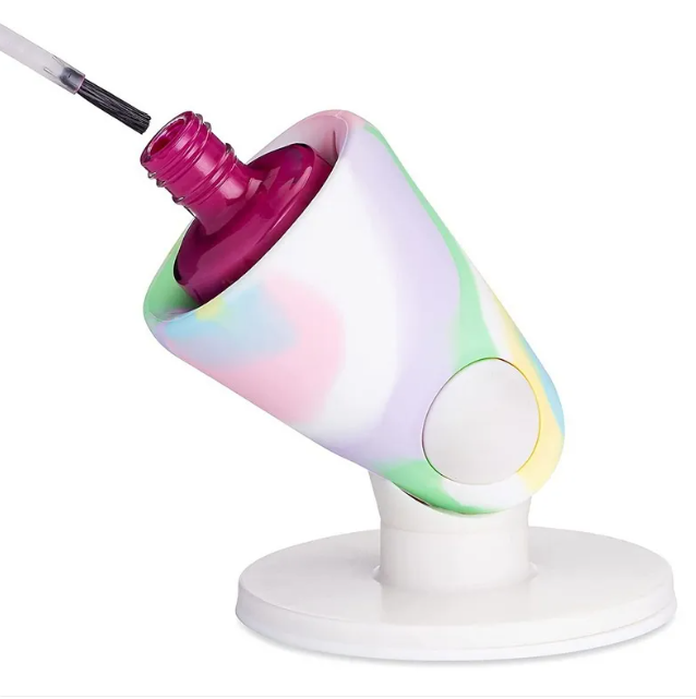 Silicone Nail Polish Holder — Stable Angle. Clean Application. No Spills.
