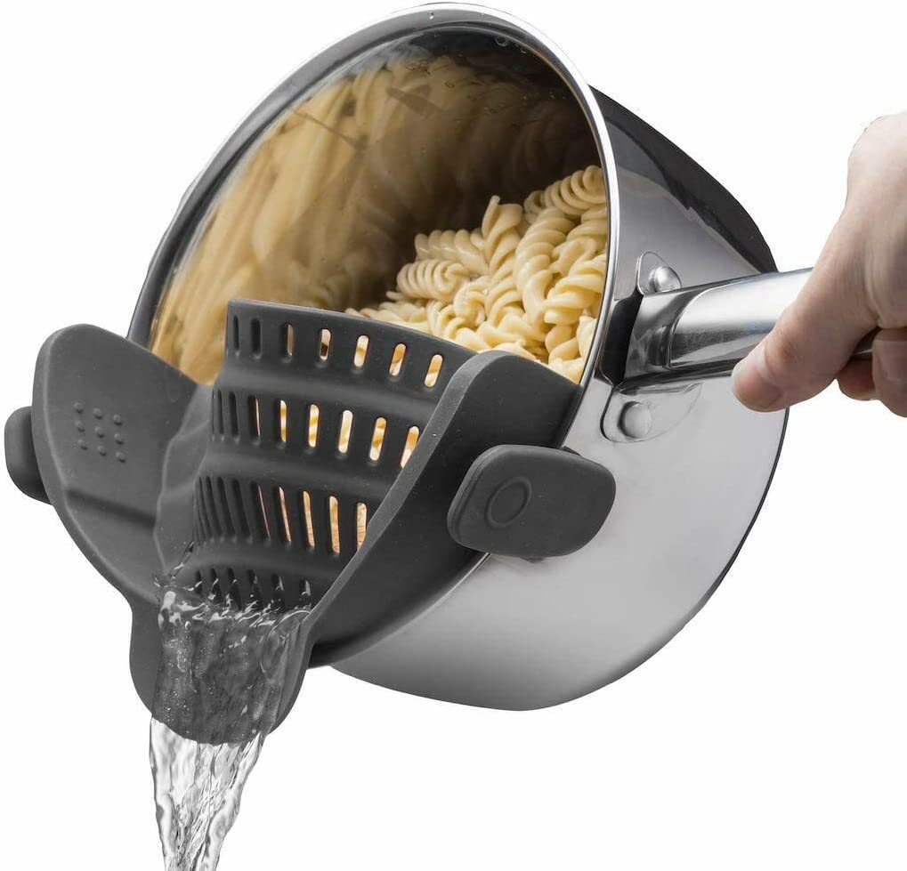 Silicone Clip-On Pot Strainer — Drain Fast. Stay in Control. No Spills.