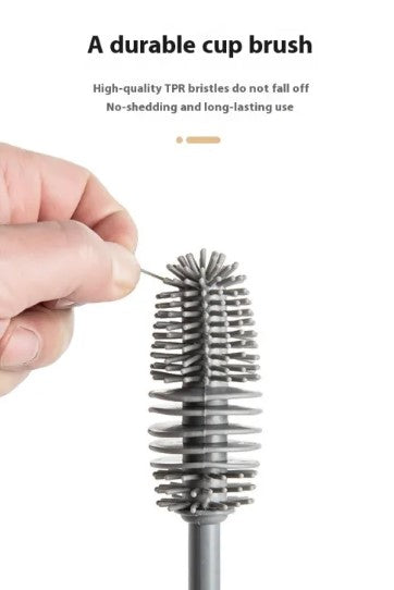 Silicone Bottle Brush — Deep Reach. No Scratches. No Odor.