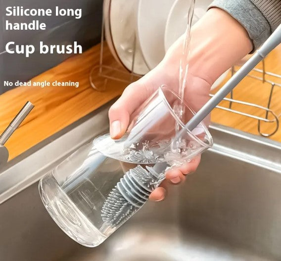 Silicone Bottle Brush — Deep Reach. No Scratches. No Odor.