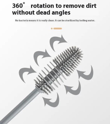 Silicone Bottle Brush — Deep Reach. No Scratches. No Odor.