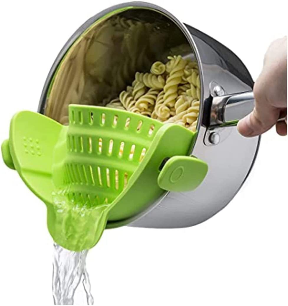 Silicone Clip-On Pot Strainer — Drain Fast. Stay in Control. No Spills.