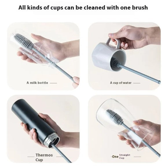 Silicone Bottle Brush — Deep Reach. No Scratches. No Odor.