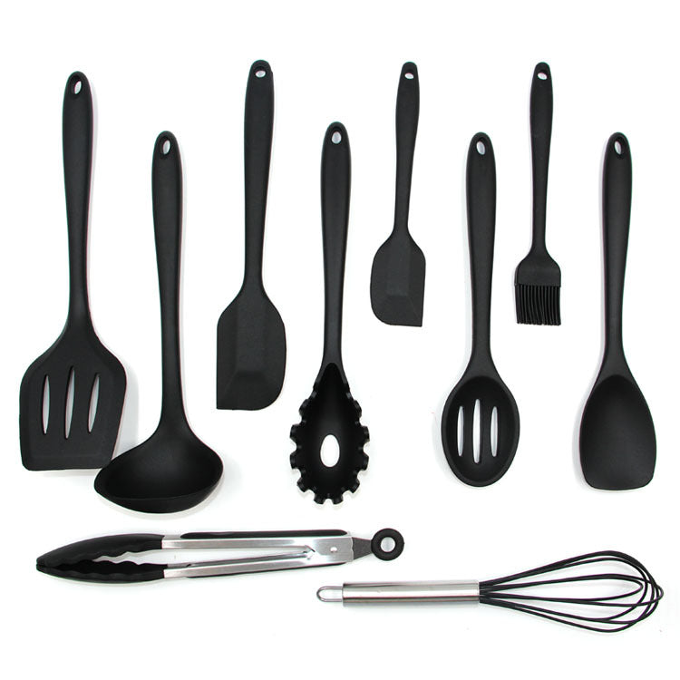 10-Piece Silicone Kitchen Utensil Set — Cook Clean. No Residue. No Wear.