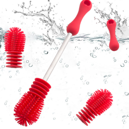 Silicone Bottle Brush (360°) — Full Rotation. Deep Clean. No Buildup.