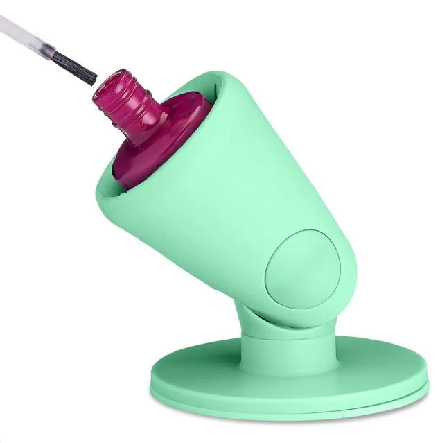 Silicone Nail Polish Holder — Stable Angle. Clean Application. No Spills.