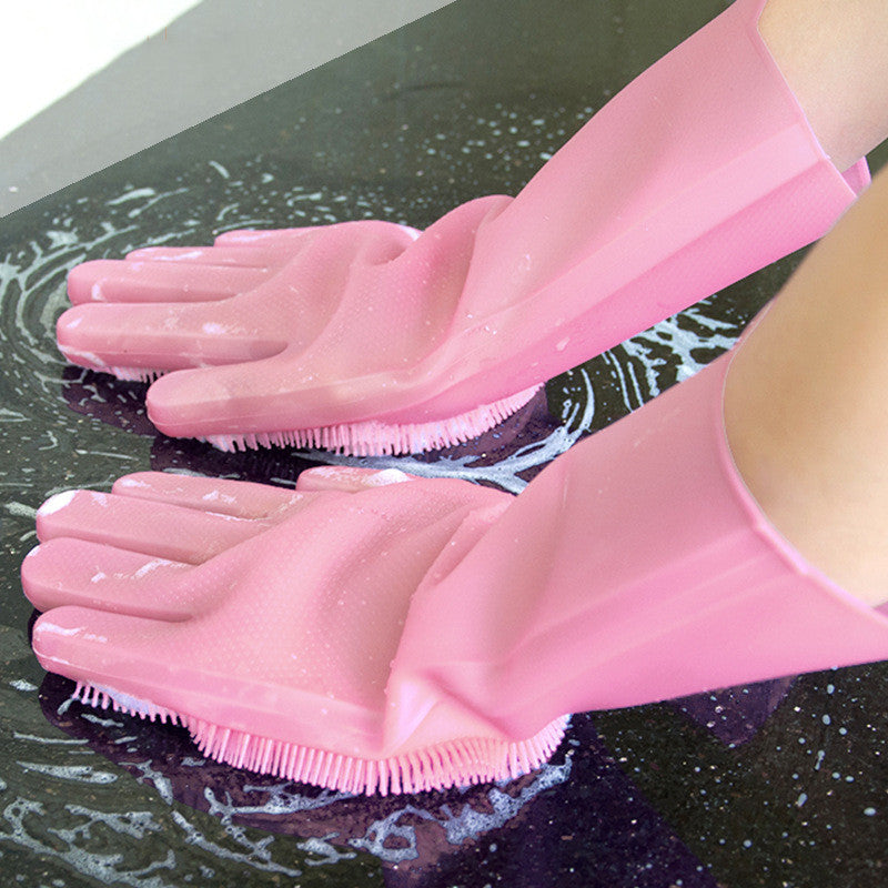 Silicone Cleaning Gloves — Scrub Built In. Clean Faster. No Extra Tools.